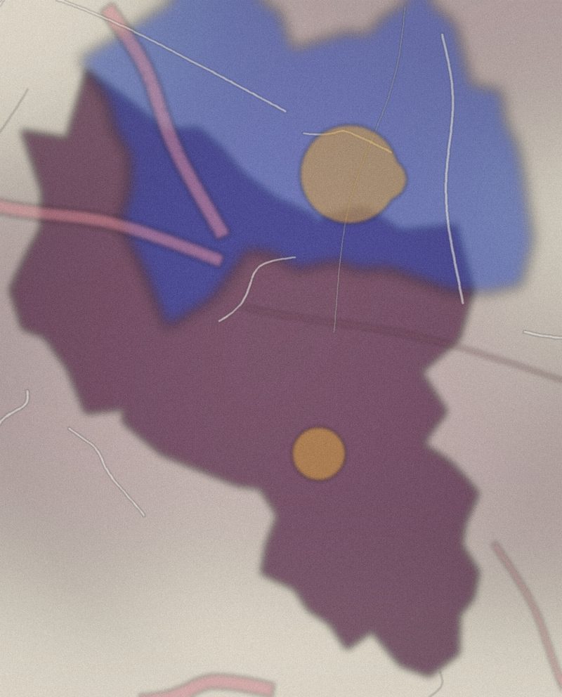Nuit douce — composition prune, rose et bleu nuit