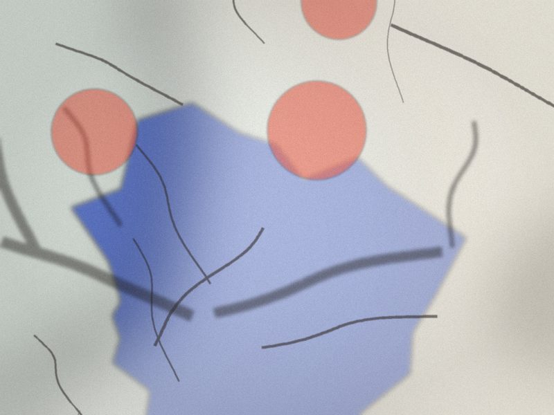 Silence bleu — aplats de bleu profond sur fond crème