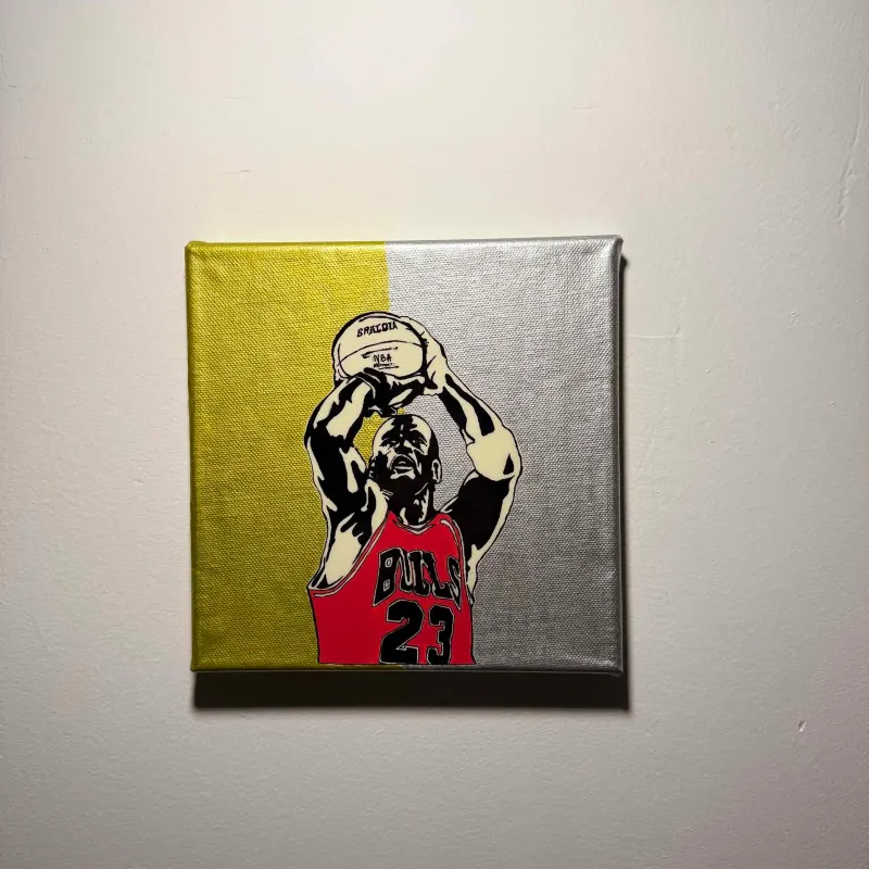 23 MJ — Acrylique sur toile, 20 × 20 cm, 2020