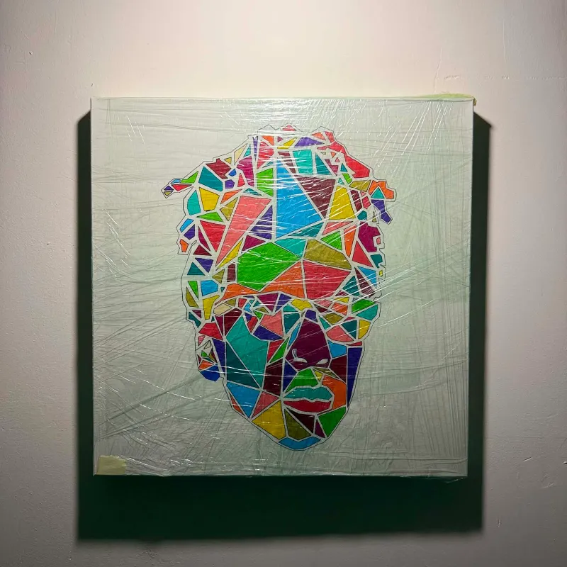 Facette Wiz — Acrylique sur toile, 50 × 50 cm, 2020