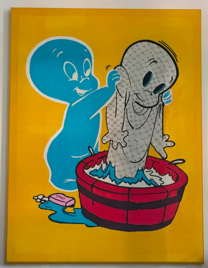GHOST — Acrylique sur toile, 80 × 60 cm, 2021