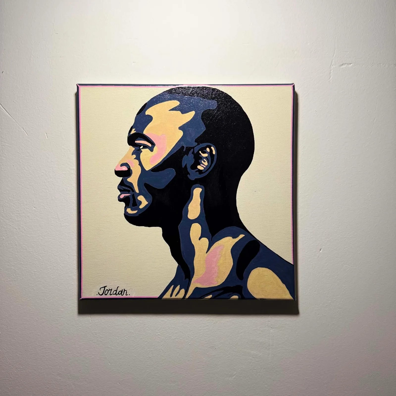 MJ — Acrylique sur toile, 30 × 30 cm, 2020